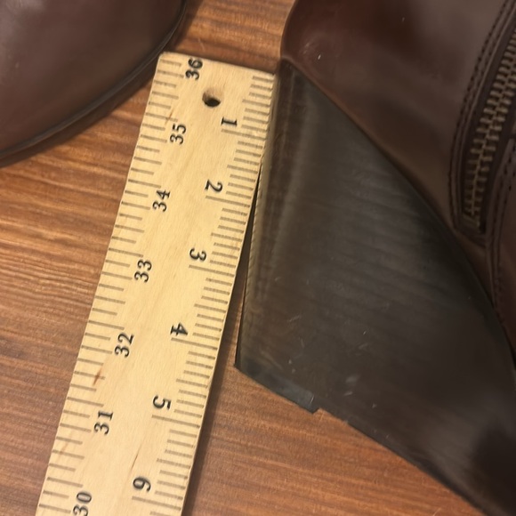 Frye Cece Jodhpur Leather Wedge Brown Bootie - Picture 14 of 14